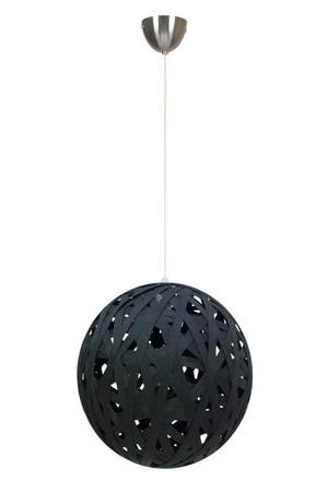 Lampa wisząca Frida z abażurem pojedyncza czarna do salonu E27