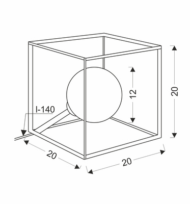 Lampka stołowa czarno-złota 20cm Weert Ledea 50501049