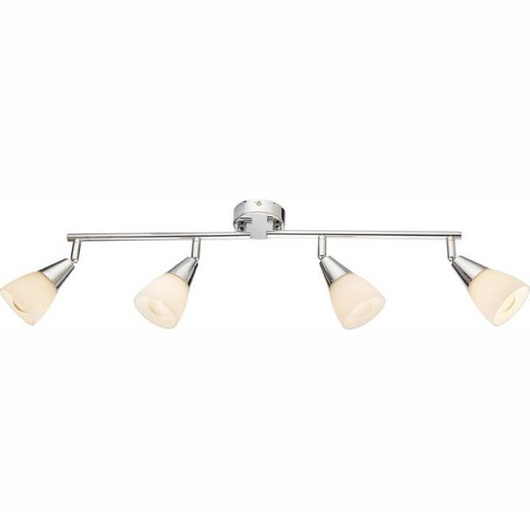 Lampa sufitowa chromowa listwa szklane klosze 4xE14 40W Tadeus Globo 54919-4 