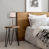 CARDINALE table lamp h 58 cm dark grey 1x40 E27 beige lampshade