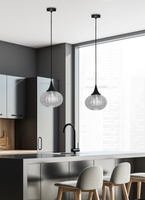 Hanging lamp black/clear 145mm Exeter Ledea 50101275