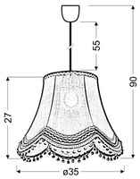 Plafonnier suspendu candellux arlequin 31-94509 e27 rose