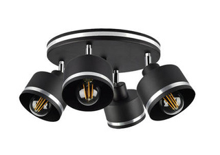 Ceiling lamp black/chrome plate 4xE27 Wama 98-00453