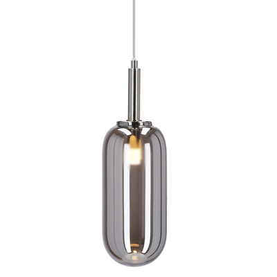 Fiuggi Ledea 50133214 Lampa suspendata LED din sticla argintie 6W