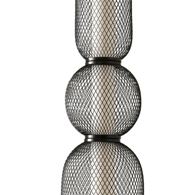 Lampa wisząca druciana PUMA z podłużnym kloszem 14 x 71 cm – designerskie oświetlenie salonu LED 3000K