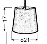 abajur pentru milonga E27 negru/argintiu centru