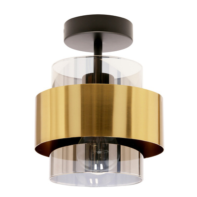 Spiega Ceiling Lamp Black Brass E27 Clear Lampshade 31-09487