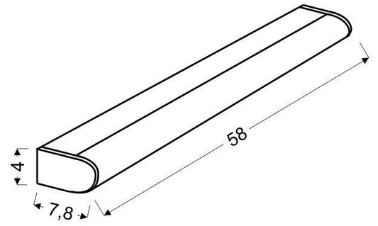 Candellux Lyrica 21-53923 Wandleuchte LED-Streifen 58 cm 14 W IP44 4000 K