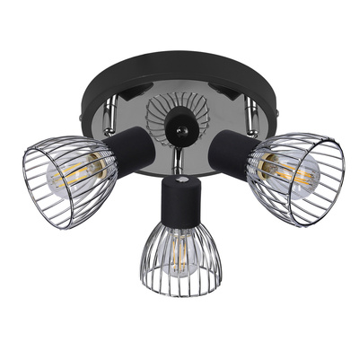Lampa Candellux 98-61546 plafon E14 czarny chrom