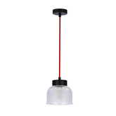 Hängelampe 15cm klar/rotes Kabel Liverpool Ledea 50101287