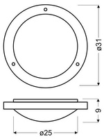 Weiße LED-Badezimmer-Deckenleuchte 10W 6500K IP44 Aquila Candellux 13-63151
