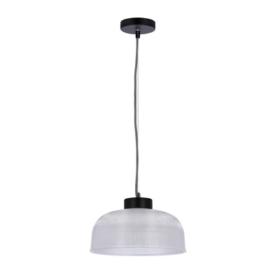 Lampa suspendata 27cm sticla/cablu negru Liverpool Ledea 50101286