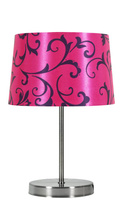 Lampe de table rose/chrome Arosa 41-55866