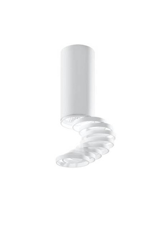 Lampa sufitowa tuba biała regulowana 20 cm GU10 metalowa