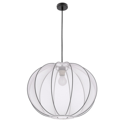 MELLOW pendant lamp black 1x40W E27 lampshade 52 white globe 31 41951