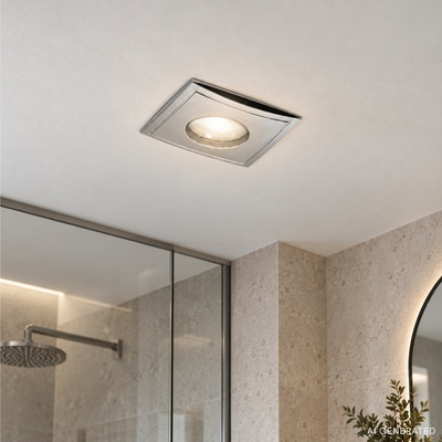 Ceiling luminaire hermetic satin IP65 square SH-05 2290937