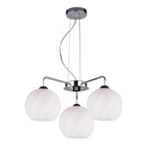 Larix hanging lamp chrome 3x40w e27 white shade 33-23834