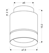 Lampa sufitowa tuba biała LED 12W natynkowa okrągła Candellux