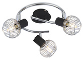Lampa sufitowa spirala 3X40W E14 czarny/chrom OSLO 98-61867