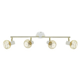 Lampa ścienna listwa 4X40W E14 biały/złoty OSLO 94-61812
