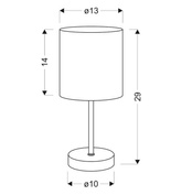 Lampe de table Emily marron 41-26736