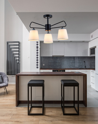 Plafoniera din metal alb-negru Morley Ledea 50203091
