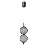Lampa wisząca druciana PUMA z kloszami kulami 14 x 38 cm – designerskie oświetlenie salonu LED 3000K