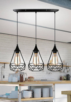Hängende Deckenleuchte aus schwarzem Draht 3x60W Ggraf Candellux 33-62901
