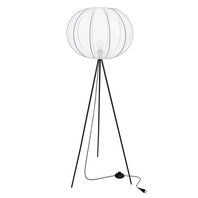 MELLOW lampe sur pied noire 1x40W E27 abat-jour 52 sphère blanche 51-40879