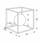 Lampka stołowa czarno-złota 20cm Weert Ledea 50501049