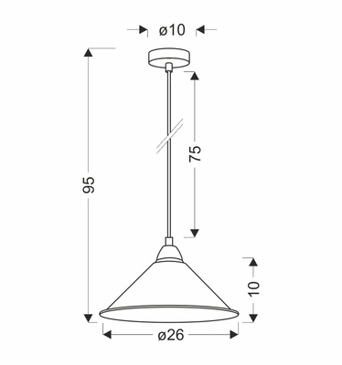 Suspensie Avola crom e27 cu abajur alb 31-20710