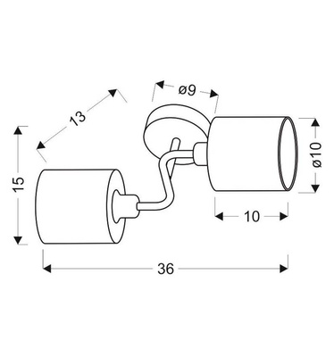 Abajur dublu țesut nichel satinat 2x40W Sax Candellux 22-70678