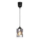 Lampă suspendată din sticlă neagră/fumă Felis 31-00118