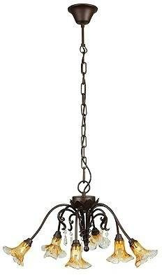 Hanging ceiling lamp 3+3x40W G9 patina L&amp;H Corsa 36-84951