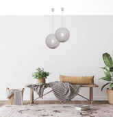 Hängende Kugellampe 30cm 1xE27 weiß CARUBA 31-26944