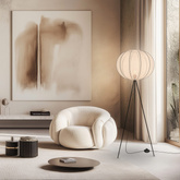 MELLOW floor lamp black 1x40W E27 shade 52 white ball 51 40879