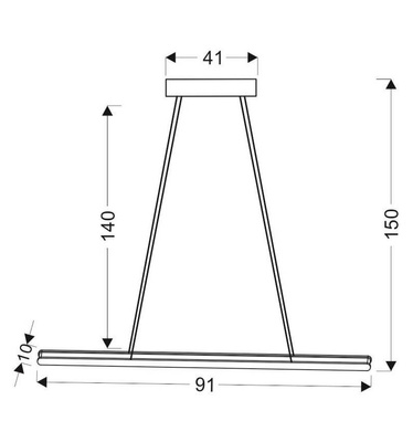 Pendant LED lamp linear Coconut minimalist dining room lamp 4000K