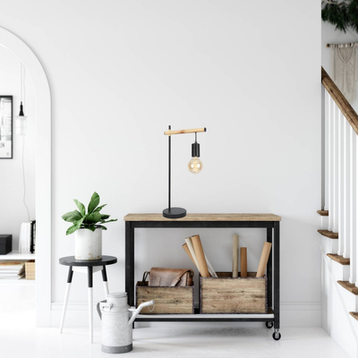 Desk lamp black + wood Izzy 41-80042