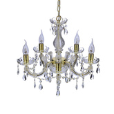Candelabru din cristal auriu 5xE14 Maria Teresa Candellux 35-94646