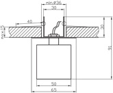 Oprawa stropowa chrom kryształ zielony pasek G4 20W SK-18 2280205