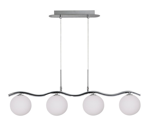 Lampa suspendata crom / bila alba 4 Ramon 34-01412