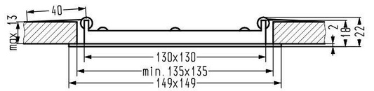 Ceiling luminaire Candellux 2263731 Sp-09 Ip20 Led