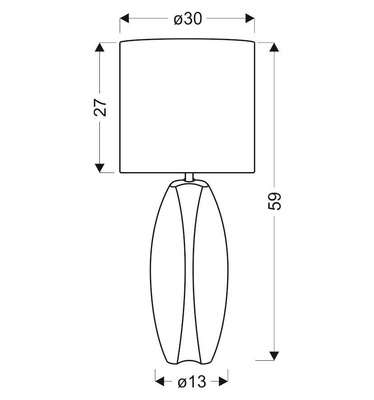 Lampe de table blanche Palma 2 Candellux 41-79978