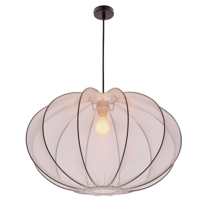 Lampa wisząca z abażurem Mellow biała 60 cm do salonu i sypialni
