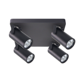 Gary lampa sufitowa plafon czarny 4x15W GU10 klosz czarny 98-28143