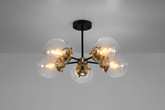Ceiling lamp black/patina 5xE14 Lens 35-01306