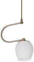 Serano lampa wisząca patynowy 1x60W E27 klosz biały