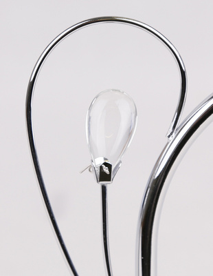 Applique murale chrome avec abat-jour cristal blanc Simpli Candellux 21-64288