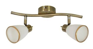 Lampa sufitowa Regent listwa ze szklanymi kloszami regulowana 2-punktowa do sypialni