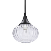 Lampa suspendata neagra/transparenta 145mm Exeter Ledea 50101275